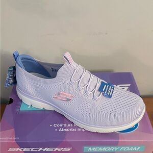 Skechers Women's Memory Foam Vegan Top Player Stretch Fit Sneakers Size 11